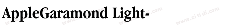 AppleGaramond Light字体转换